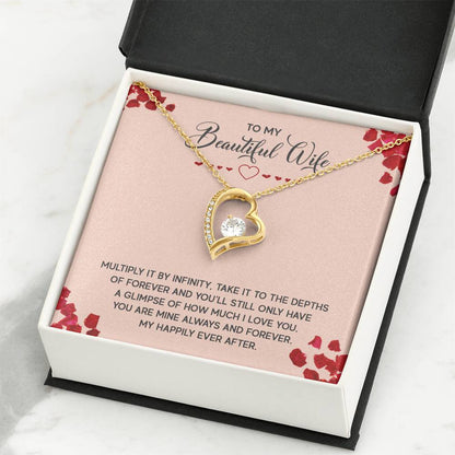 Heartfelt Wife Jewelry - Love Gift from Husband for Birthday, Anniversary & Valentine’s Day - Forever Love Necklace