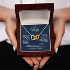 Cute Gift for Wife from Husband - Romantic Jewelry for Special Occasions - Interlocking Hearts Necklace