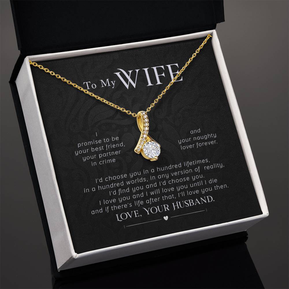 Wife Birthday Gift from Husband - Romantic Jewelry for Valentine’s Day & Anniversaries - Alluring Beauty Necklace