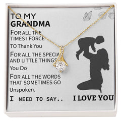 Grandma Necklace, Forever Love Pendant, Meaningful Gift For Grandmother, Sentimental Jewelry, Appreciation Present