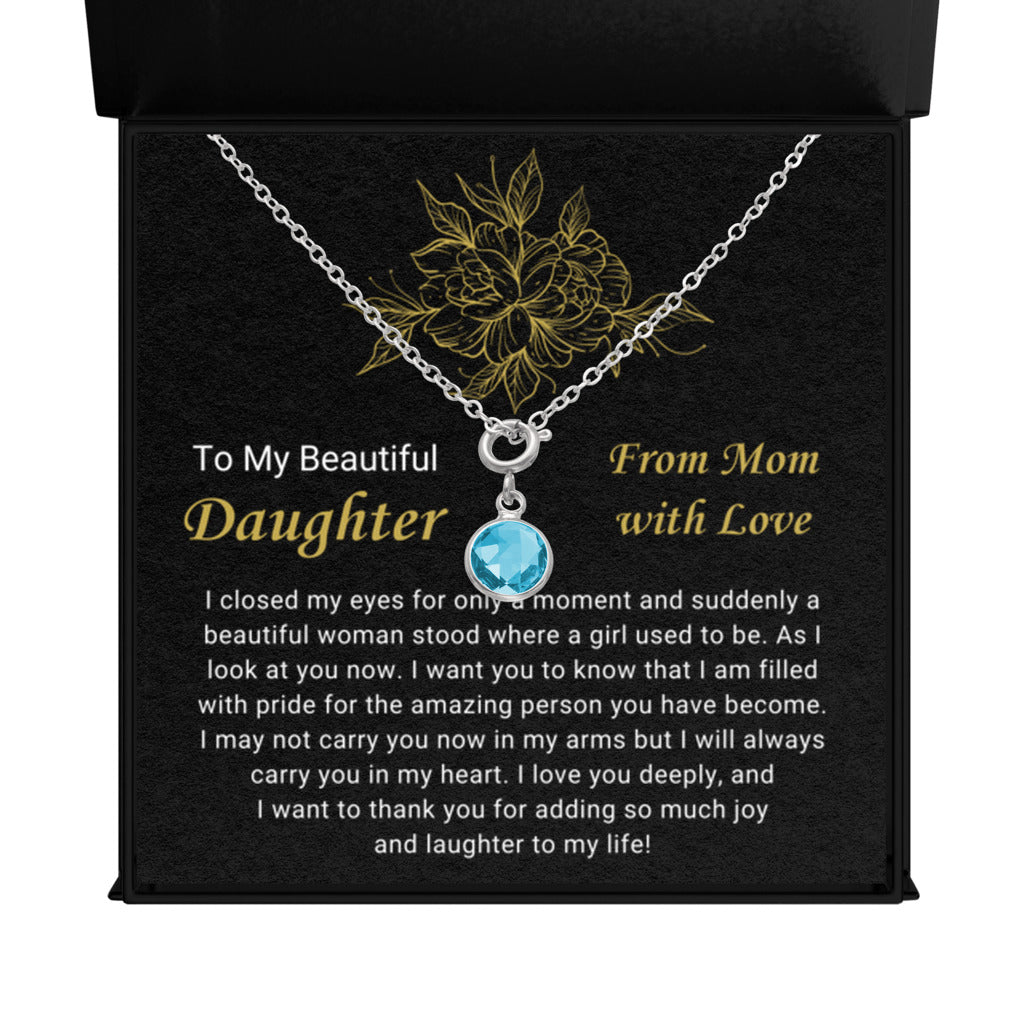 March Daughter Necklace from Mom