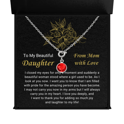 July Daughter Necklace from Mom