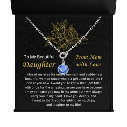 September Daughter Necklace from Mom