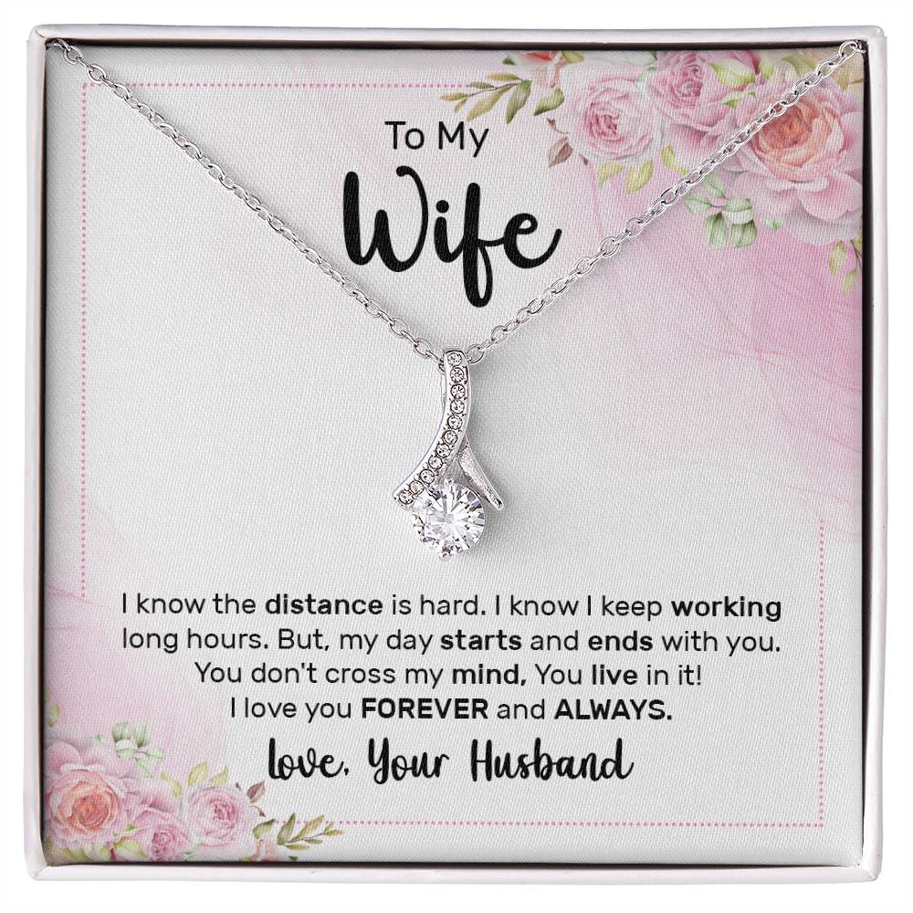 Emotional Wife Gift - Loving Jewelry from Husband for Birthday, Valentine’s Day & Anniversary - Alluring Beauty Necklace