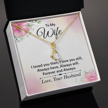 Meaningful Wife Jewelry from Husband - Romantic Gift for Birthday, Christmas, Anniversary & Valentine’s Day - Alluring Beauty Necklace