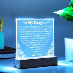 To My Beautiful Daughter - Acrylic Heart Gift, Elegant Keepsake, Special Memory