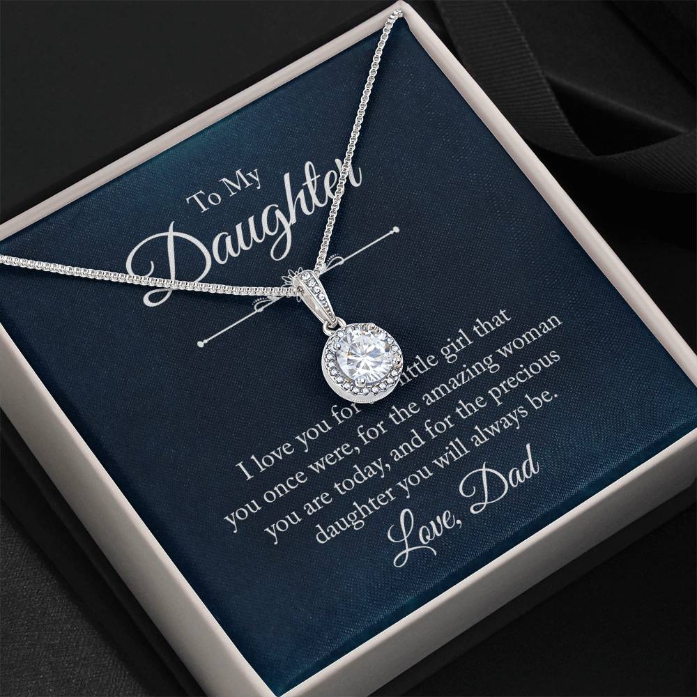 Daughter Gift for Birthday Graduation Achievements from Dad – Eternal Hope Necklace