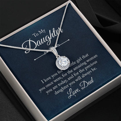 Daughter Gift for Birthday Graduation Achievements from Dad – Eternal Hope Necklace