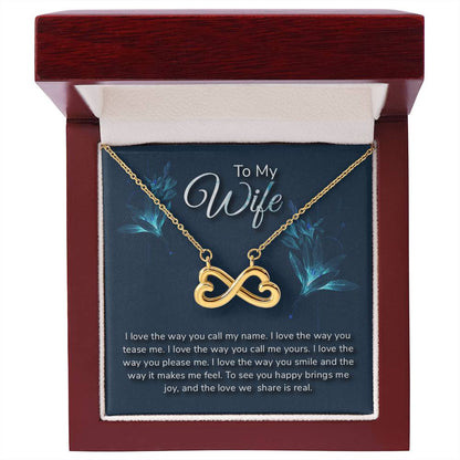 To My Wife Necklace - Sentimental Birthday Gift from Husband, Romantic Jewelry for Valentine’s Day & Holidays - Endless Love Necklace