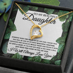 To My Daughter Necklace – Graduation Birthday Gift Idea for Daughter – Forever Love Necklace