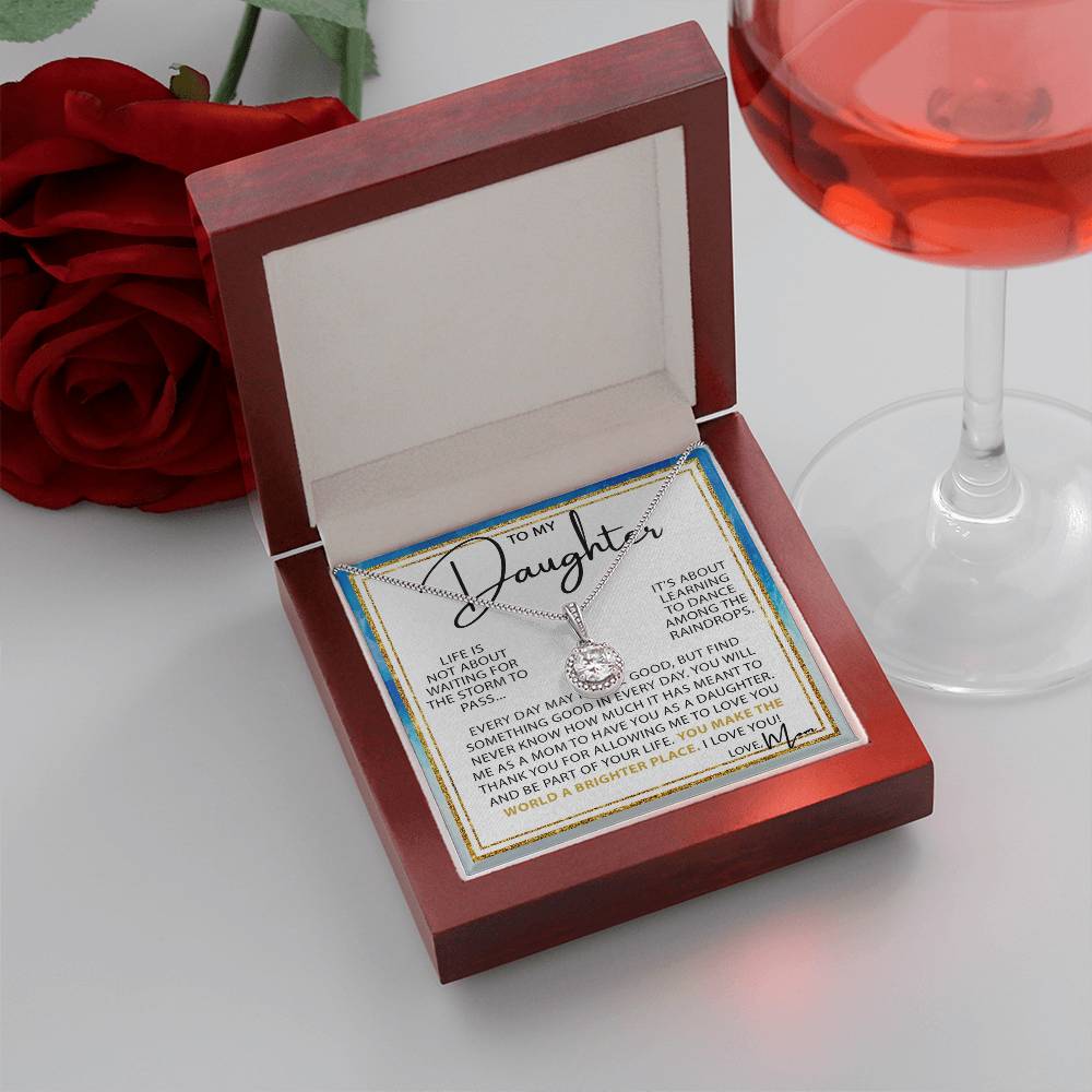 To My Daughter Necklace – Holiday Gift for Daughter Graduation from Mom – Eternal Hope Necklace