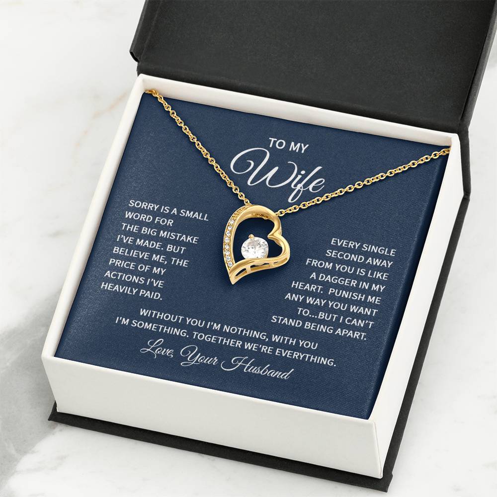 Romantic Gift for Wife from Husband - Meaningful Jewelry for Birthday, Anniversary, Christmas & Valentine’s Day - Forever Love Necklace