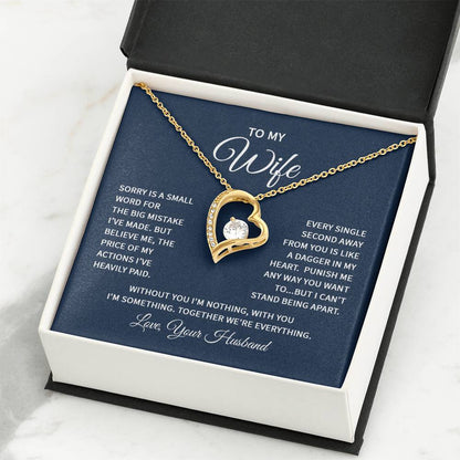 Romantic Gift for Wife from Husband - Meaningful Jewelry for Birthday, Anniversary, Christmas & Valentine’s Day - Forever Love Necklace