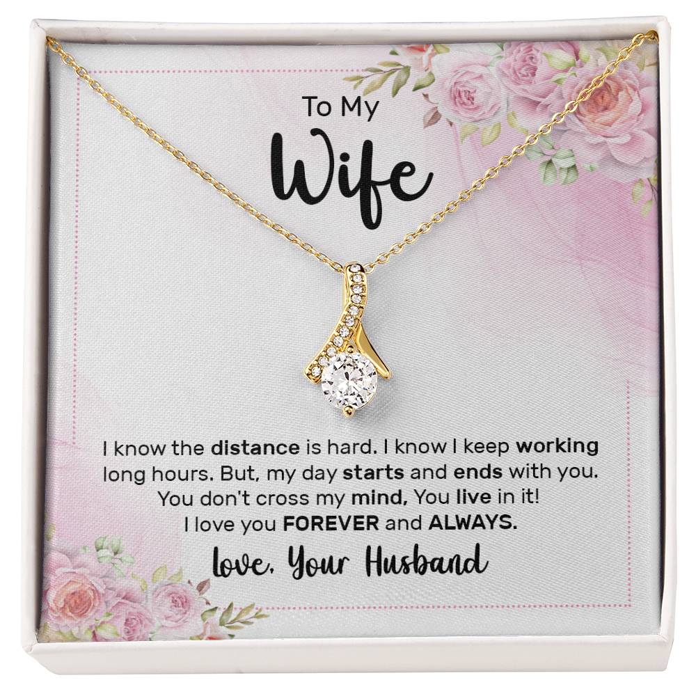 Emotional Wife Gift - Loving Jewelry from Husband for Birthday, Valentine’s Day & Anniversary - Alluring Beauty Necklace