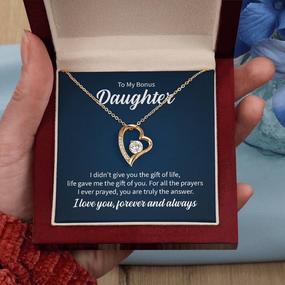 To My Daughter Necklace – Daughter Jewelry Gift for Graduation & Christmas – Forever Love Necklace