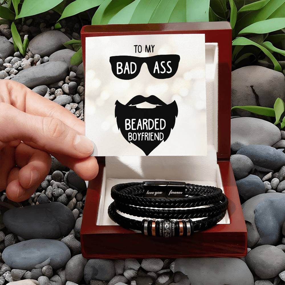 To My Bearded Boyfriend - Love You Forever Bracelet