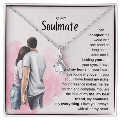 To My Soulmate Necklace - Perfect Gift for Romantic Celebrations & Appreciation Days - Alluring Beauty Necklace