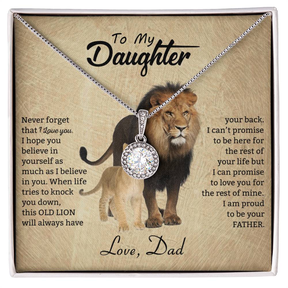 To My Daughter Necklace - Emotional Jewelry from Dad to Celebrate Love Every Day & Always - Eternal Hope Necklace