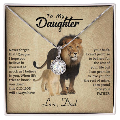 To My Daughter Necklace - Emotional Jewelry from Dad to Celebrate Love Every Day & Always - Eternal Hope Necklace
