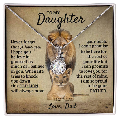 To My Daughter Necklace - I am so proud to be your father - Daughter Gift from Dad - Eternal Hope Necklace