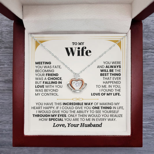 Meaningful Gift for Wife - Heartfelt Jewelry from Husband for Birthday, Anniversary, Valentine’s Day, Christmas - Crown Pendant Necklace