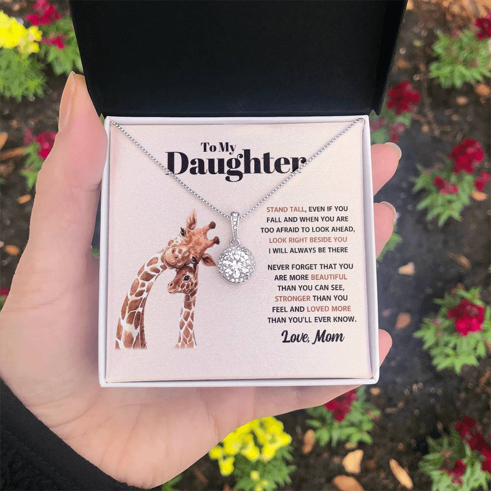 To My Daughter Necklace - Stand Tall - Mom to Daughter Gift - Eternal Hope Necklace