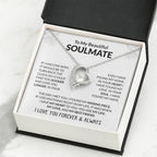 To My Beautiful Soulmate Necklace - Soulmate Jewelry Gift for Her for Birthday & Valentine’s Day - Forever Love Necklace