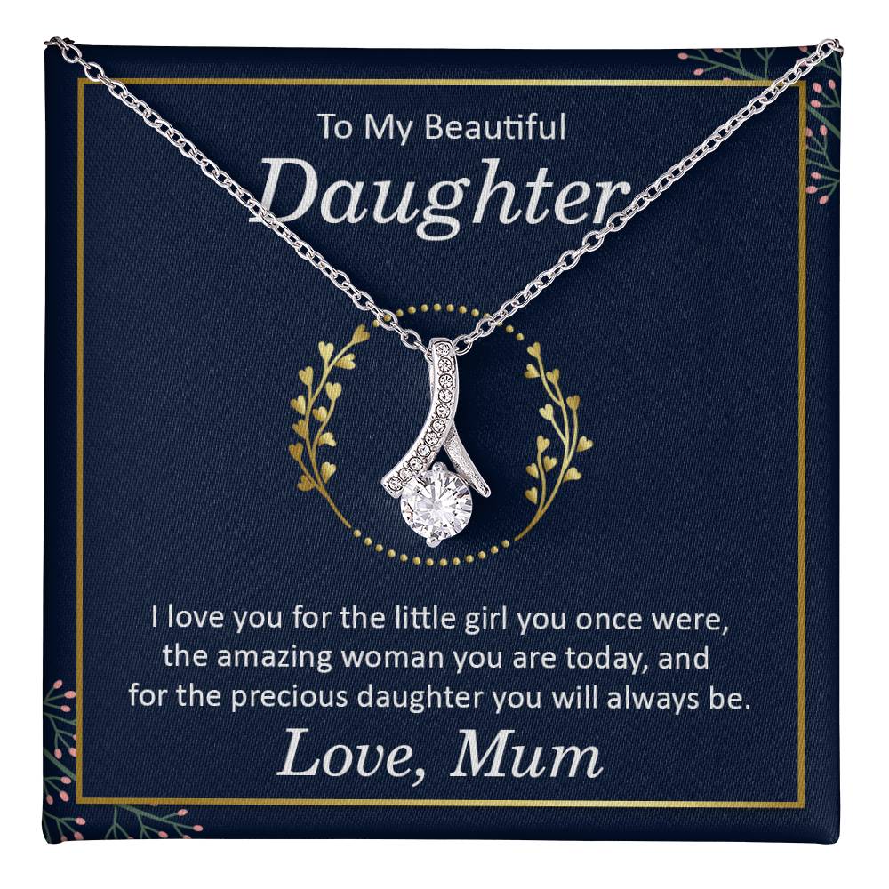 To My Daughter Necklace – Mum to Daughter Present for Graduation – Alluring Beauty Necklace