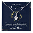 To My Daughter Necklace – Mum to Daughter Present for Graduation – Alluring Beauty Necklace