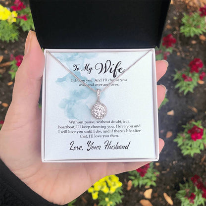 To My Wife Necklace - Emotional Husband to Wife Love Jewelry for Birthday, Valentine’s Day & Annual Celebrations - Eternal Hope Necklace