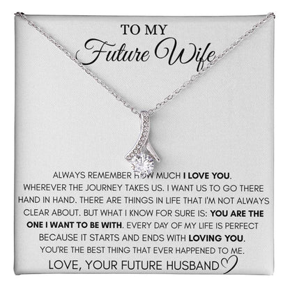 To My Future Wife Necklace - Best Romantic Jewelry Gift for Special Occasions & Love Appreciation - Alluring Beauty Necklace