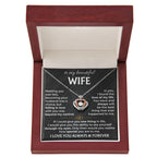 To My Beautiful Wife - Meaningful Jewelry Gift from Husband for Birthday, Valentine’s Day & Anniversary - Crown Pendant Necklace