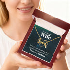 Birthday Gift for Wife from Husband - Emotional Jewelry for Anniversary & Valentine’s Day Too - Scripted Love Necklace