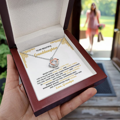 To My Granddaughter Necklace – Bestseller Granddaughter Gift: Birthday Graduation – Crown Pendant Necklace