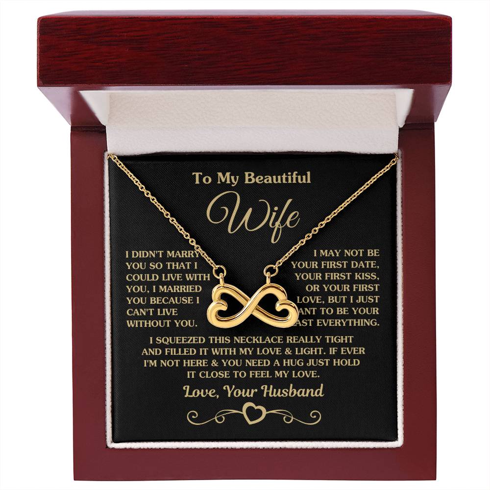 To My Wife Necklace - Loving Gift from Husband, Sentimental Jewelry for Christmas, Valentine’s Day & Birthday Celebrations - Endless Love Necklace