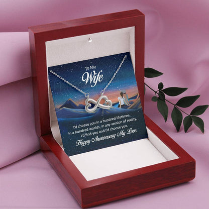 To My Wife Necklace - Romantic Keepsake Jewelry Gift from Husband for Special Days & Valentine’s Love - Endless Love Necklace