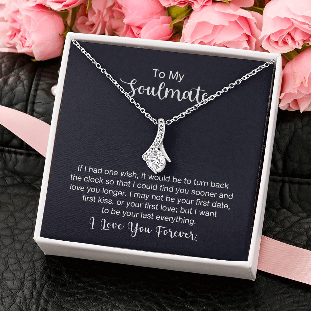 To My Soulmate Necklace - Long Distance Soulmate Gift for Valentine’s Day & Special Days - Alluring Beauty Necklace