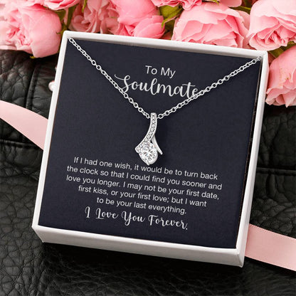 To My Soulmate Necklace - Long Distance Soulmate Gift for Valentine’s Day & Special Days - Alluring Beauty Necklace