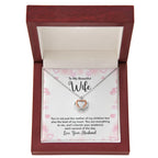 To My Wife Necklace - Romantic Gift from Husband for Valentine’s Day, Birthdays & Holiday Surprises - Crown Pendant Necklace