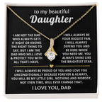 To My Daughter Necklace - Sentimental Birthday Gift from Dad, Meaningful Jewelry for Milestones & Holidays - Alluring Beauty Necklace