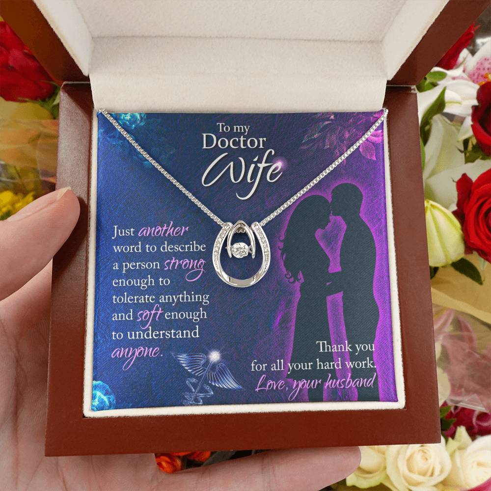 Romantic Gift for Wife from Husband - Meaningful Jewelry for Birthday, Anniversary, Christmas & Valentine’s Day - Lucky In Love Necklace