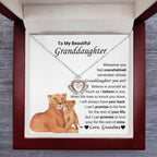 To My Granddaughter Necklace – Grandma Gift for Granddaughter Birthday Graduation – Crown Pendant Necklace