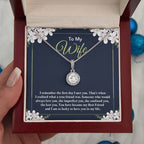 To My Wife Necklace - Special Love Jewelry for Wife from Husband for Birthday, Anniversary & Valentine’s Day - Eternal Hope Necklace