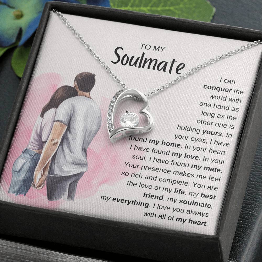 To My Soulmate Necklace - Unique Soulmate Gift for Her for Birthdays & Surprise Moments - Forever Love Necklace