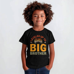 Promoted To Big Brother-black Teen Brother Black Tee