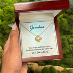 Gift for Grandma - Your Hugs and Kisses - Love Knot Necklace