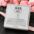To My Beautiful Wife Necklace - Sweet Emotional Gift for Wife from Husband on Birthday, Anniversary & Valentine’s Day - Alluring Beauty Necklace