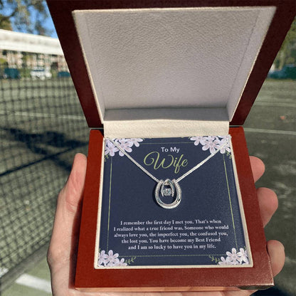 Wife Jewelry Gift from Husband - Sweet Romantic Gift for Valentine’s Day - Lucky In Love Necklace