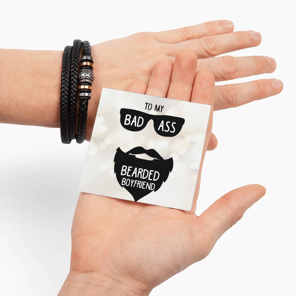 To My Bearded Boyfriend - Love You Forever Bracelet