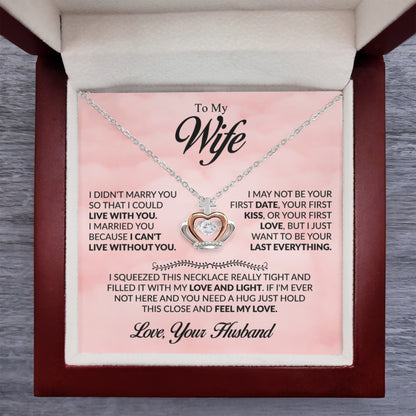 To My Wife Necklace - Cherished Wife Gift from Husband for Valentine’s Day, Anniversary & Birthday - Crown Pendant Necklace